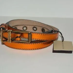 NWT BURBERRY METALLIC LEATHER BELT Burberry Check Leather Belt Black Men main image 4
